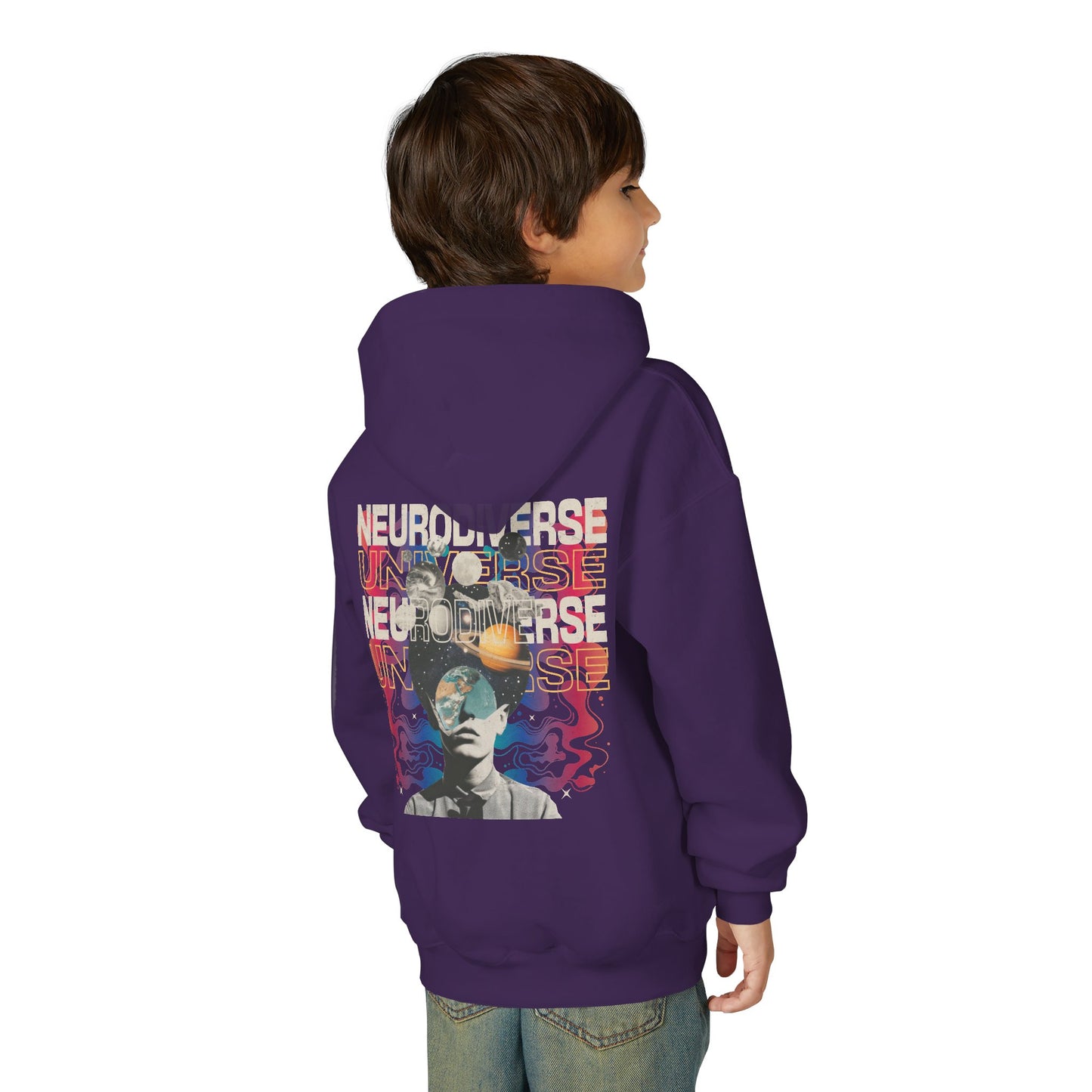 Youth Neurodiverse Universe Hoodie | Autism & Neurodiversity Advocacy Hooded Sweatshirt