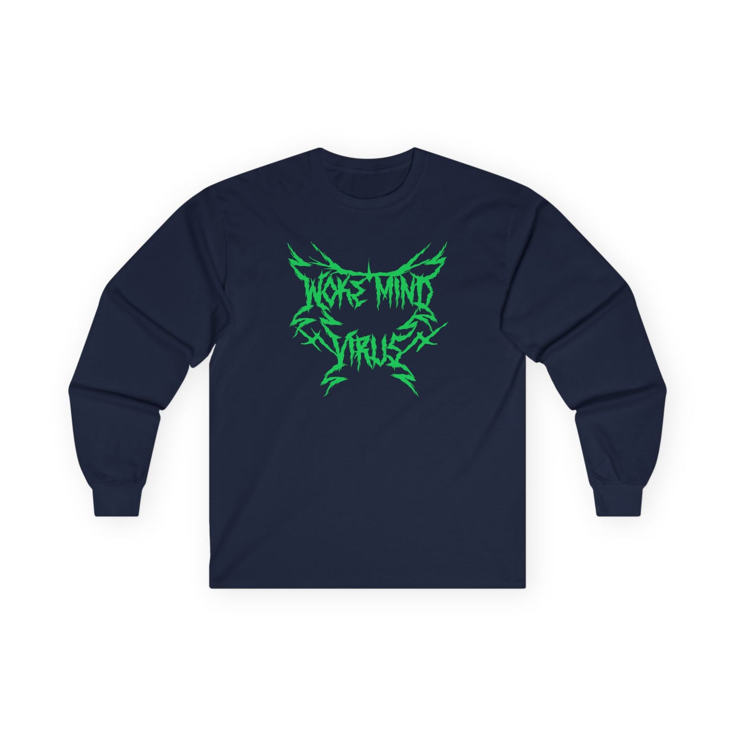 Woke Mind Virus Heavy Metal Unisex Long Sleeve Tee | The Collective Flame Fund Collection