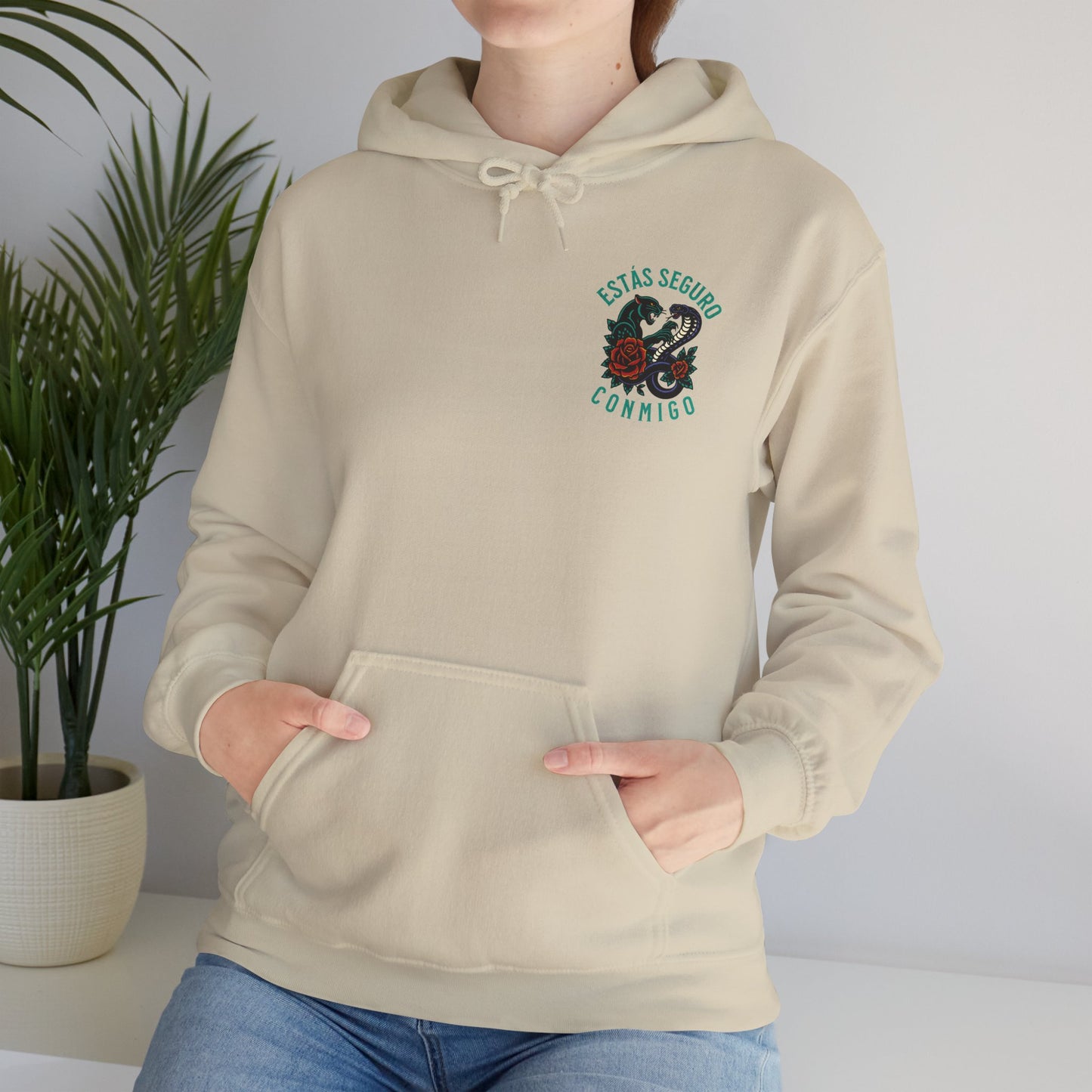 You Are Safe With Me Unisex Hoodie | Estás Seguro Conmigo Hooded Sweatshirt | Immigrant Rights & Solidarity Collection