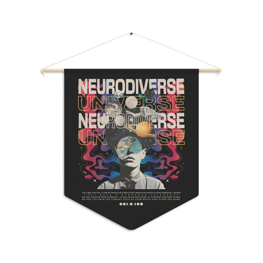Neurodiverse Universe Wall Pennant | Autism & Neurodiversity Advocacy Wall Art