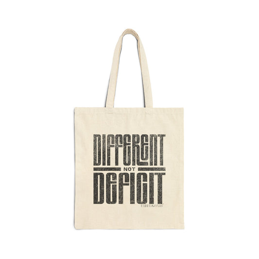 "Different Not Deficit" Tote Bag | Autism & Neurodiversity Advocacy Bag