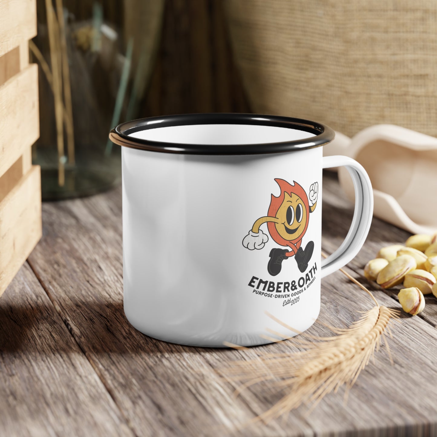 Emory Enamel Camping Mug | The Firestarter Fund Mascot Cup