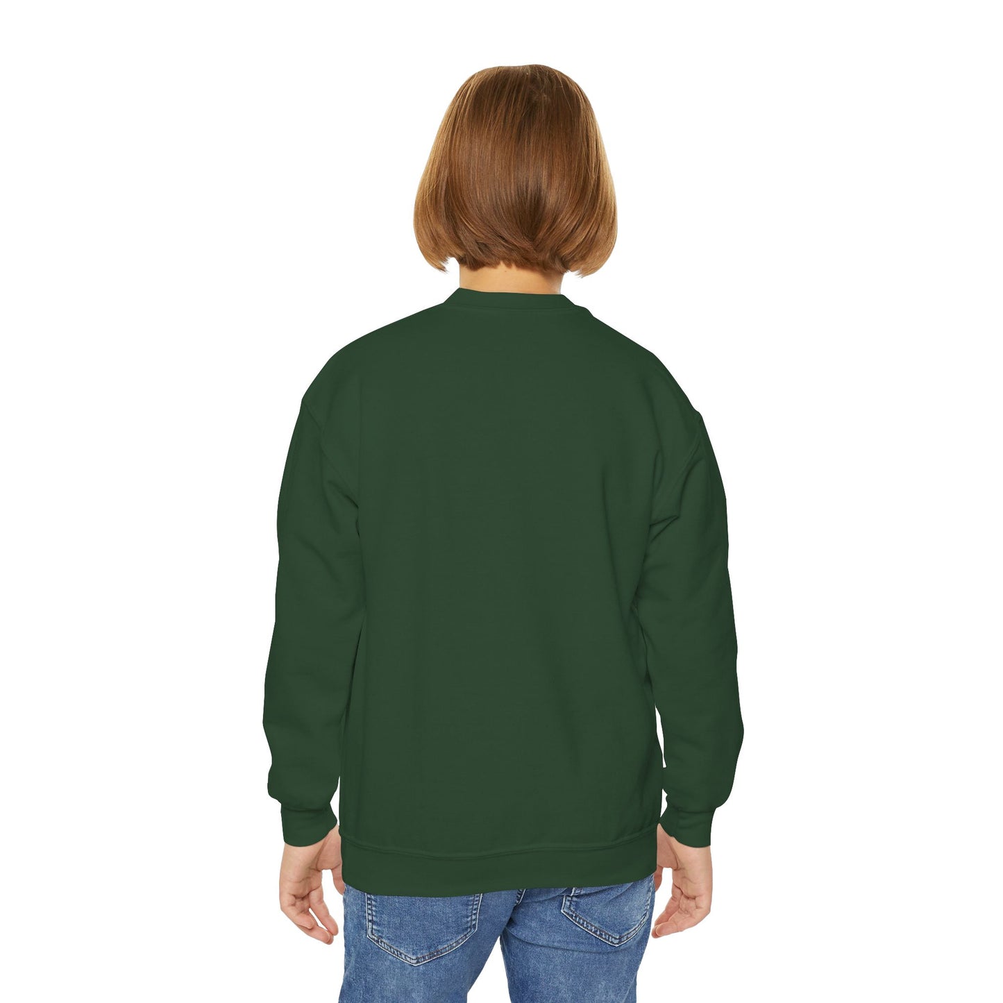 Youth Holly Jolly Unisex Crewneck Sweatshirt | Funny Christmas Sweater for the Overstimulated