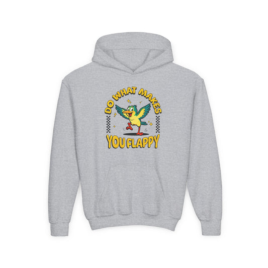 Youth "Do What Makes You Flappy" Unisex Hoodie | Autism & Neurodiversity Advocacy hooded sweatshirt