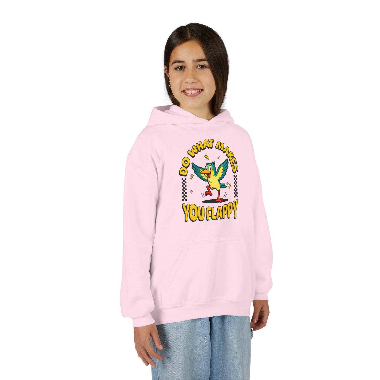Youth "Do What Makes You Flappy" Unisex Hoodie | Autism & Neurodiversity Advocacy hooded sweatshirt