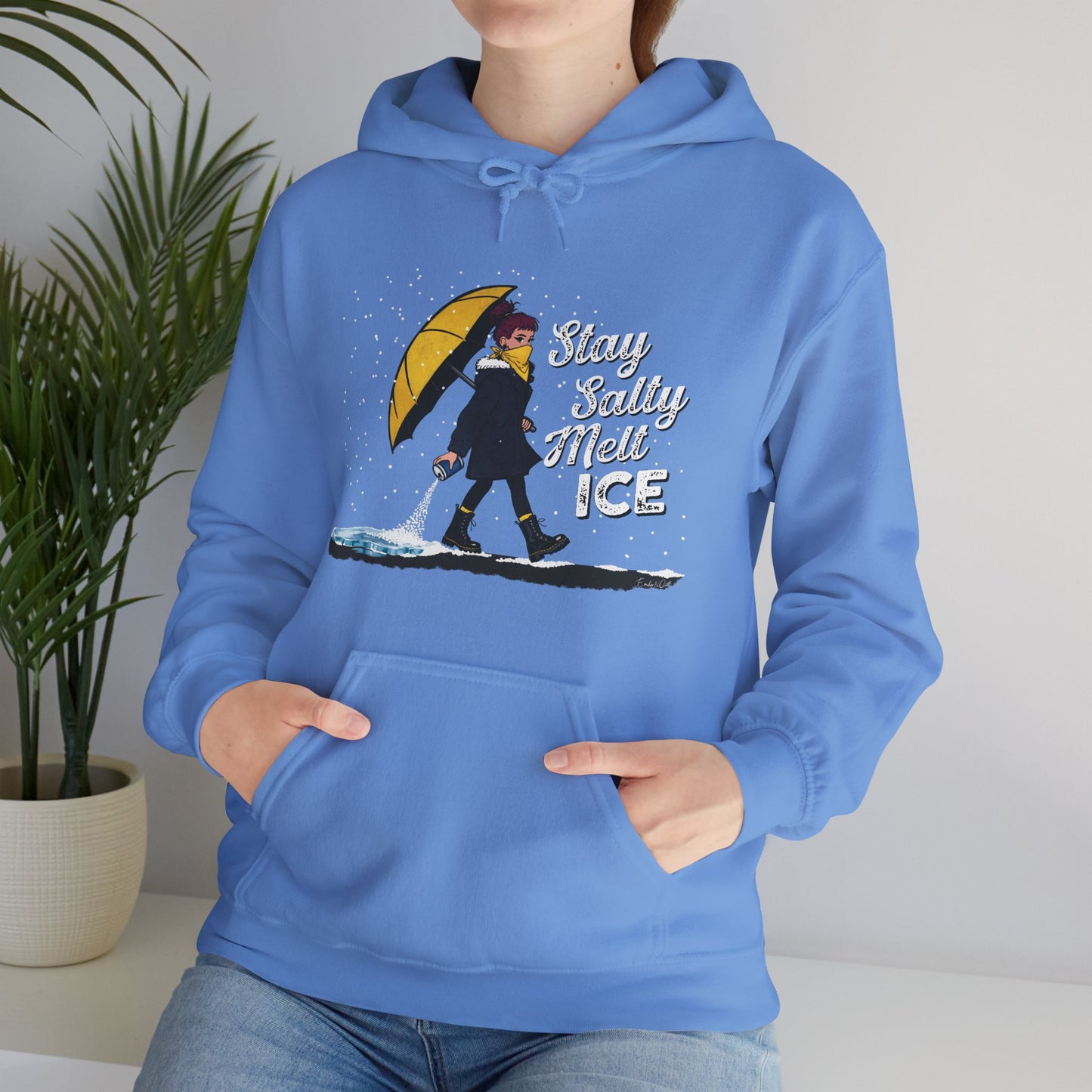 Stay Salty Melt ICE Unisex Hoodie | Anti-ICE Hooded Sweatshirt | Immigrant Rights & Solidarity Collection