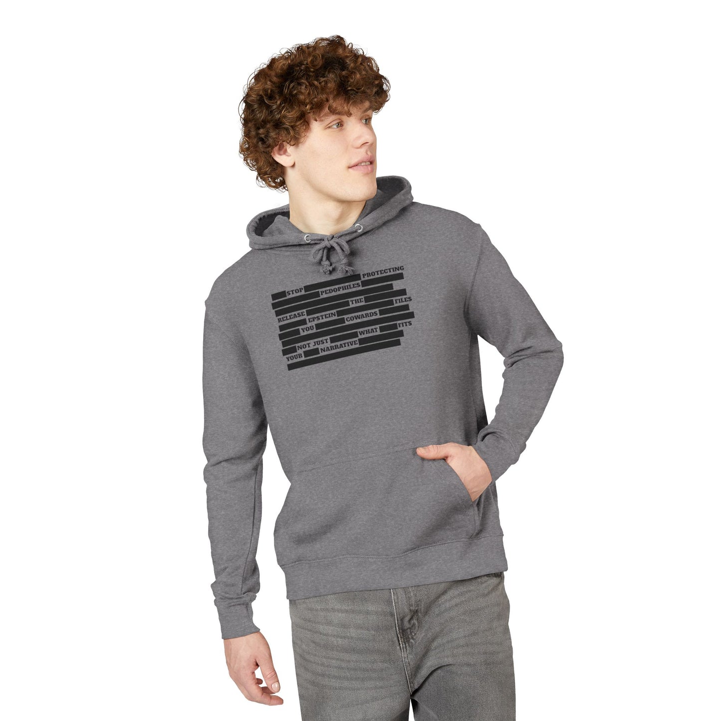 Redacted Truth Unisex Hoodie | Epstein Files Hooded Sweatshirt | The Collective Flame Fund Collection