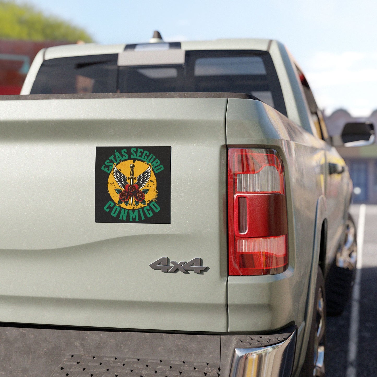 You Are Safe With Me Sword Car Magnet | Estás Seguro Conmigo | Immigrant Rights & Solidarity Collection