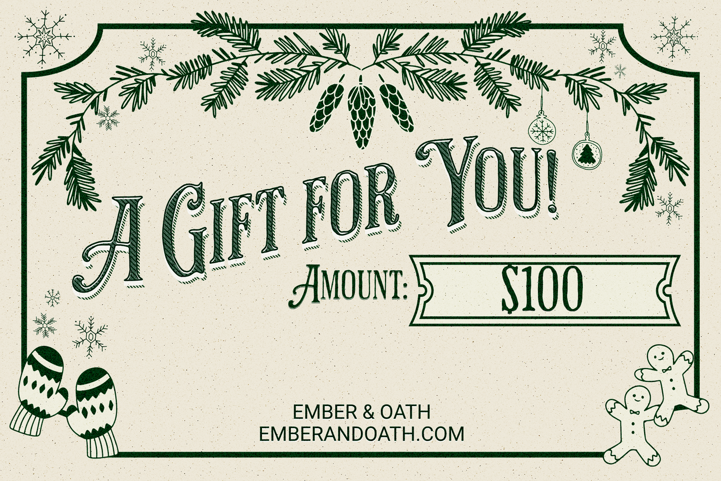 Holiday $100 Ember & Oath Gift Card