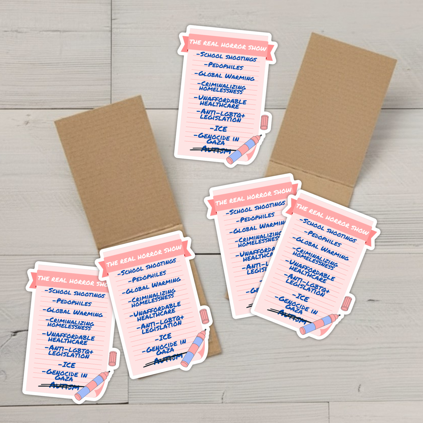 (PRE-ORDER) The Real Horror Show Sticker 5-Pack | Autism & Neurodiversity Decal