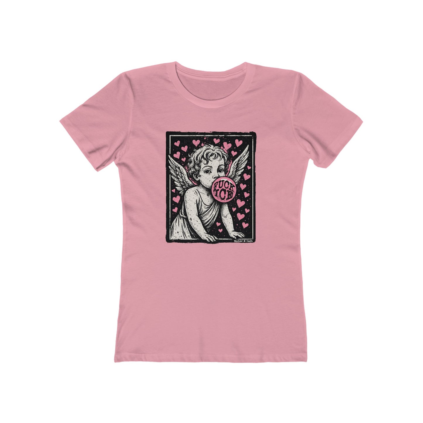 F**K ICE Fitted Cut Tee | Anti-ICE Shirt | The Collective Flame Fund Collection