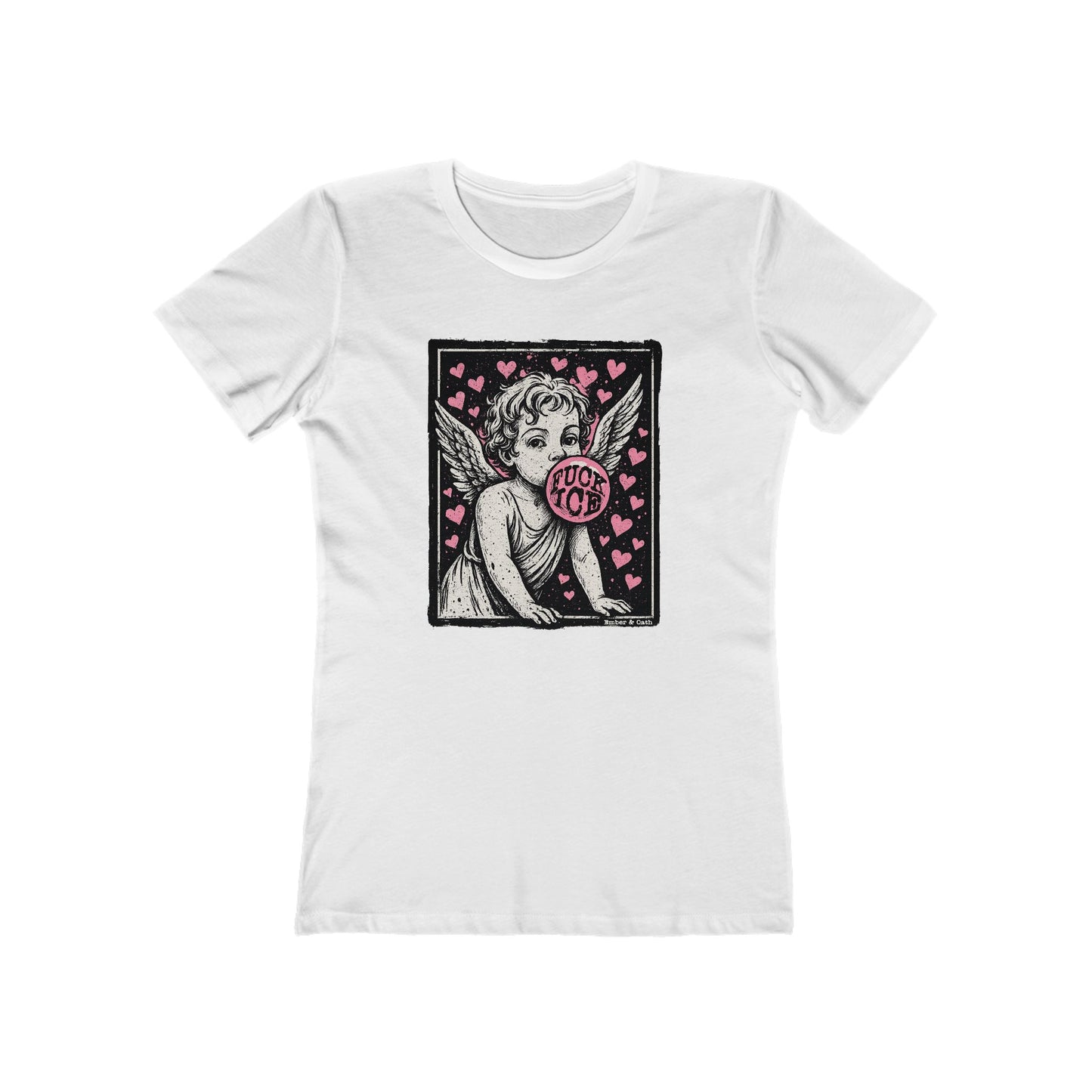 F**K ICE Fitted Cut Tee | Anti-ICE Shirt | The Collective Flame Fund Collection
