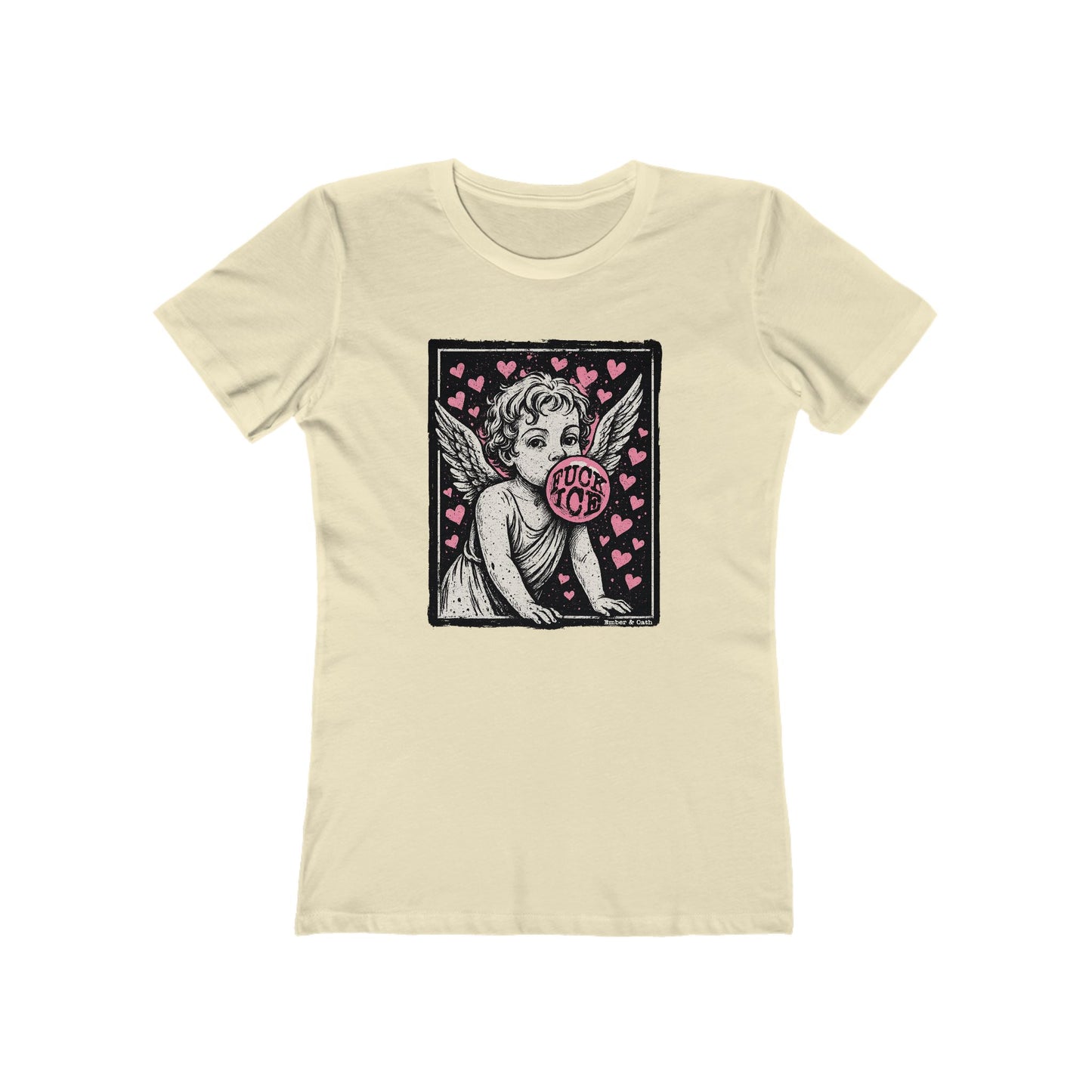 F**K ICE Fitted Cut Tee | Anti-ICE Shirt | The Collective Flame Fund Collection