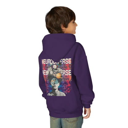 Youth Neurodiverse Universe Hoodie | Autism & Neurodiversity Advocacy Hooded Sweatshirt