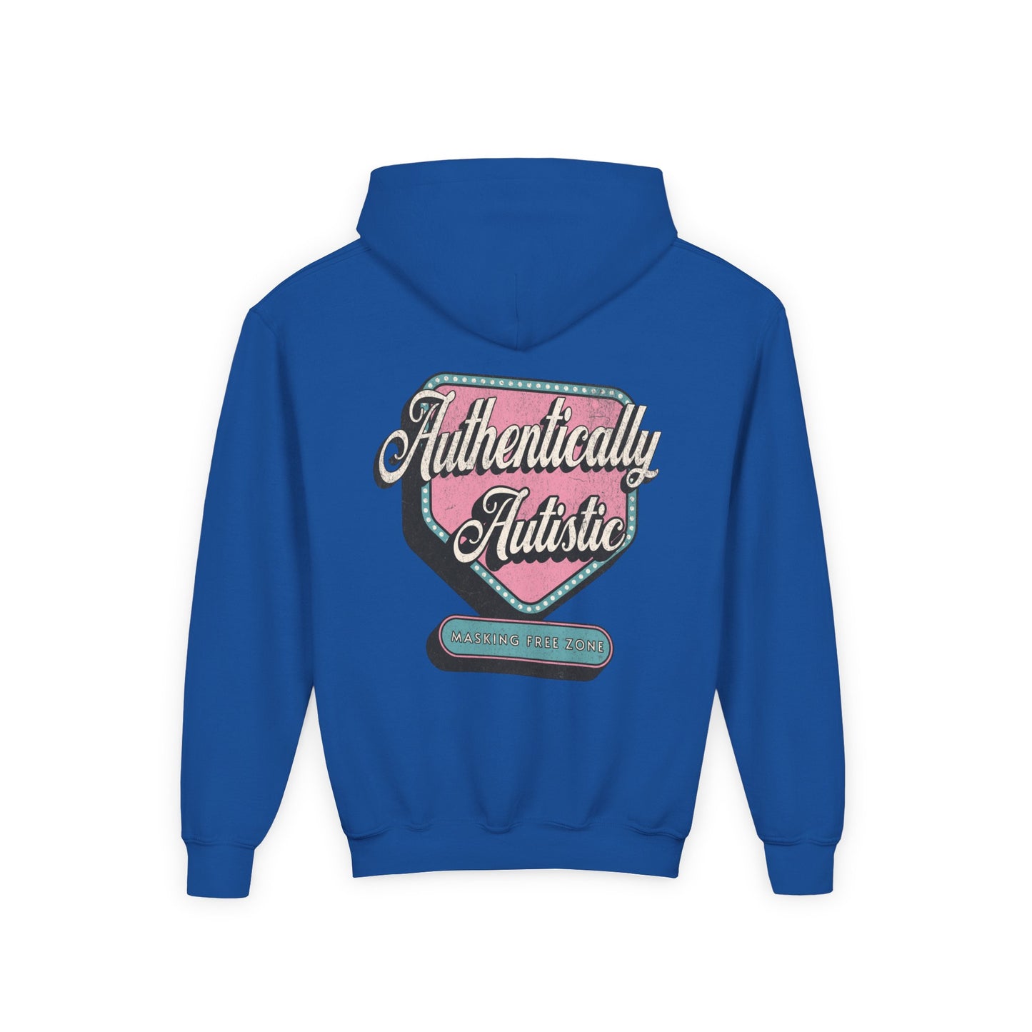Youth "Authentically Autistic" Unisex Hoodie | Autism & Neurodiversity Advocacy Hooded Sweatshirt