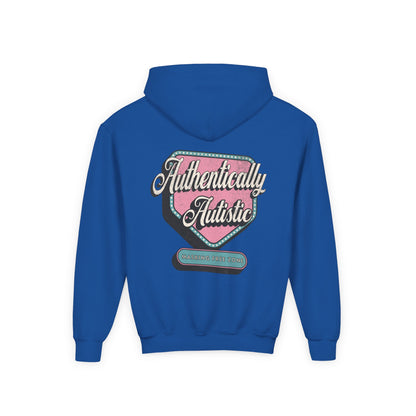 Youth "Authentically Autistic" Unisex Hoodie | Autism & Neurodiversity Advocacy Hooded Sweatshirt