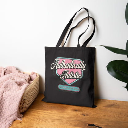 "Authentically Autistic" Tote Bag | Autism & Neurodiversity Advocacy Bag