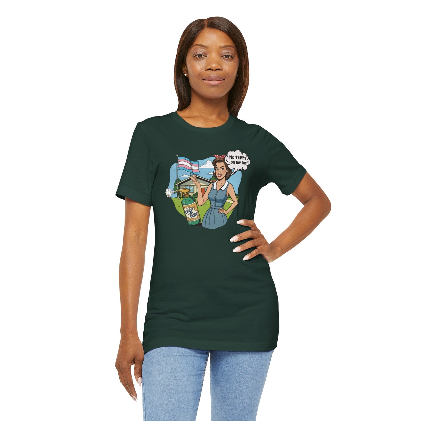 No TERFs On My Turf Unisex Tee | Trans Pride & Solidarity Collection