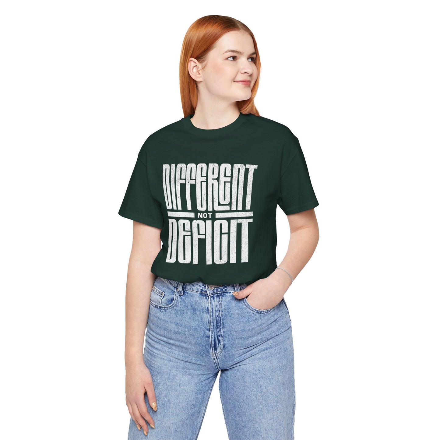 "Different Not Deficit" Unisex Tee | Autism & Neurodiversity Advocacy Shirt