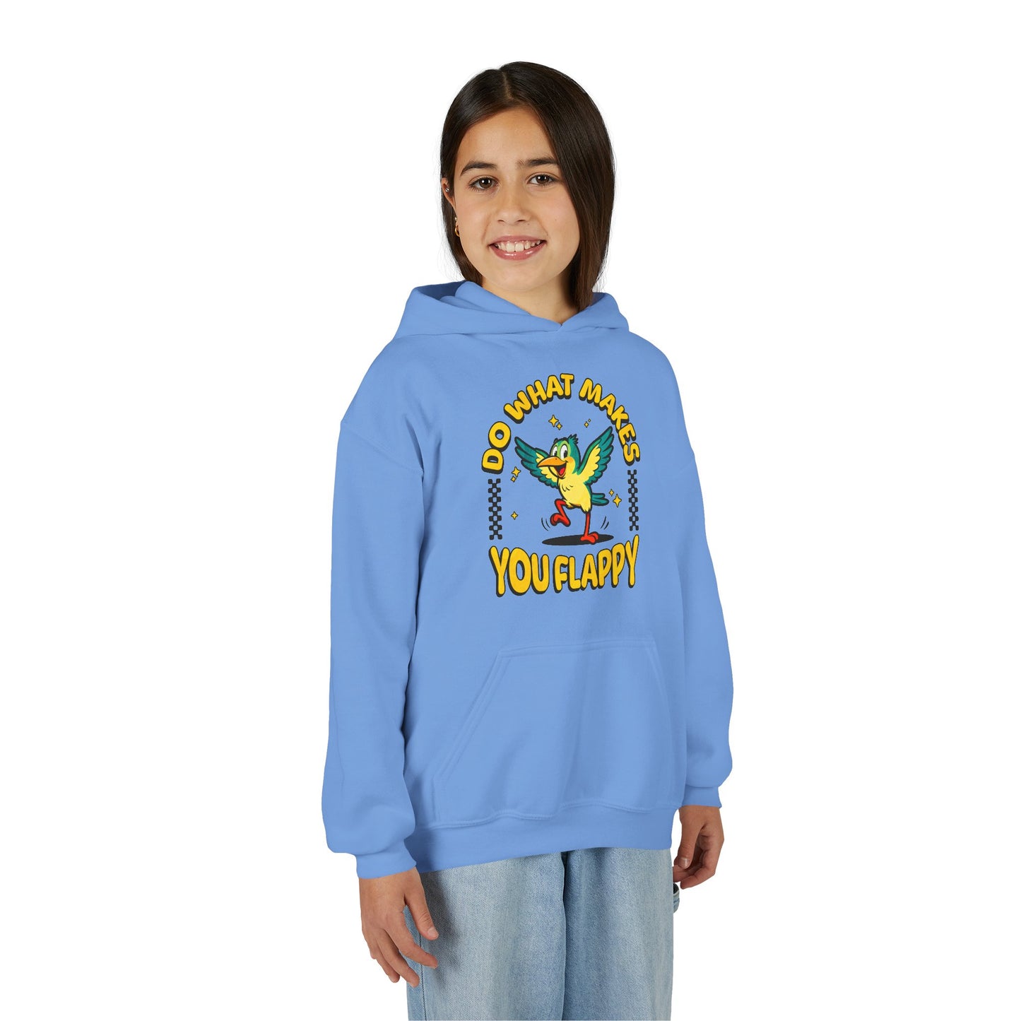 Youth "Do What Makes You Flappy" Unisex Hoodie | Autism & Neurodiversity Advocacy hooded sweatshirt