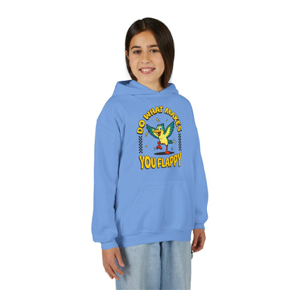 Youth "Do What Makes You Flappy" Unisex Hoodie | Autism & Neurodiversity Advocacy hooded sweatshirt