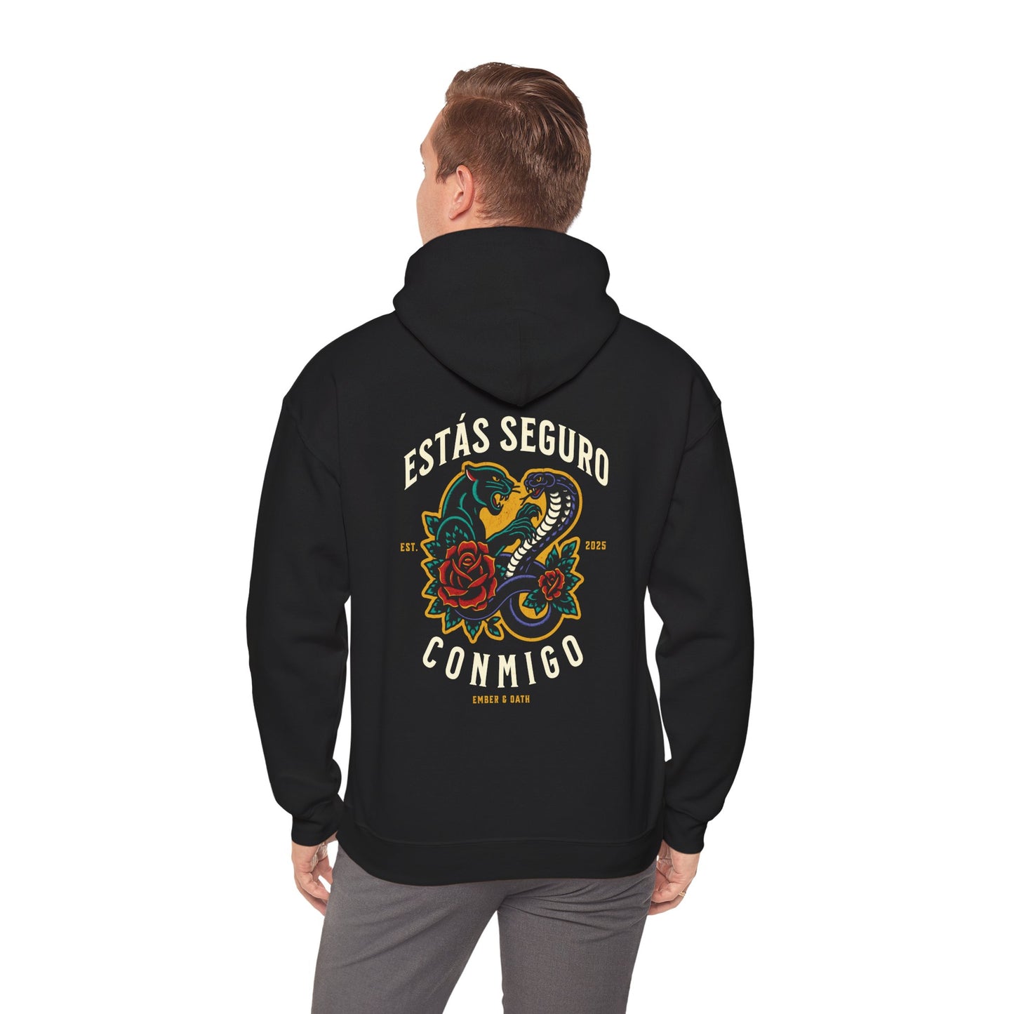 You Are Safe With Me Unisex Hoodie | Estás Seguro Conmigo Hooded Sweatshirt | Immigrant Rights & Solidarity Collection