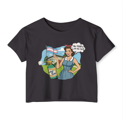 No TERFs On My Turf Crop Top | Trans Pride & Solidarity Collection