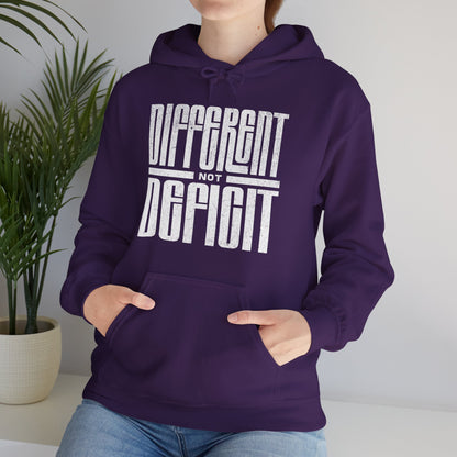 "Different Not Deficit" Unisex Hoodie | Autism & Neurodiversity Advocacy Hooded Sweatshirt