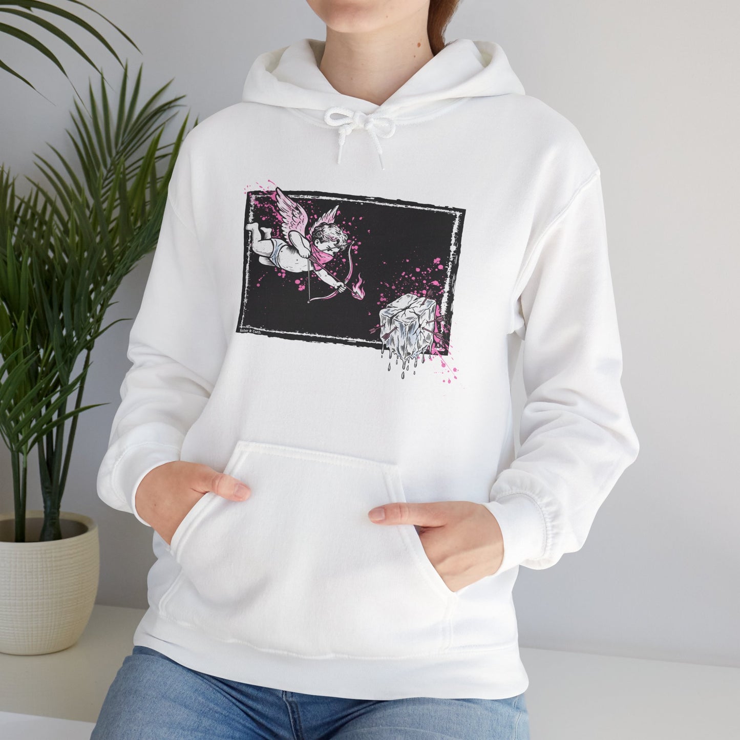 Cupid Against ICE Unisex Hoodie | Anti-ICE Hooded Sweatshirt | The Collective Flame Fund Collection