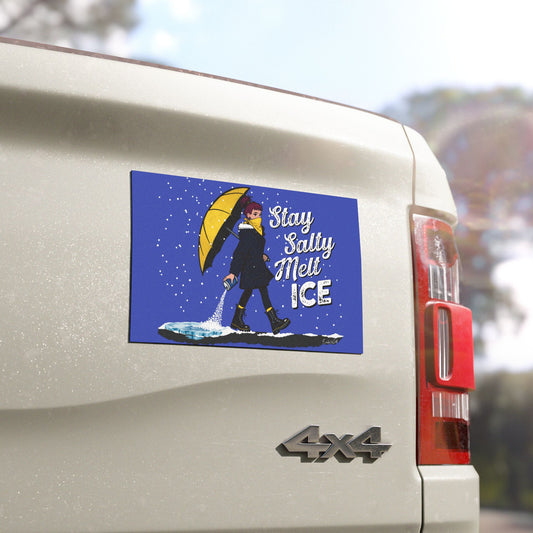 Stay Salty Melt ICE Car Magnet | Anti-ICE Magnet | Immigrant Rights & Solidarity Collection