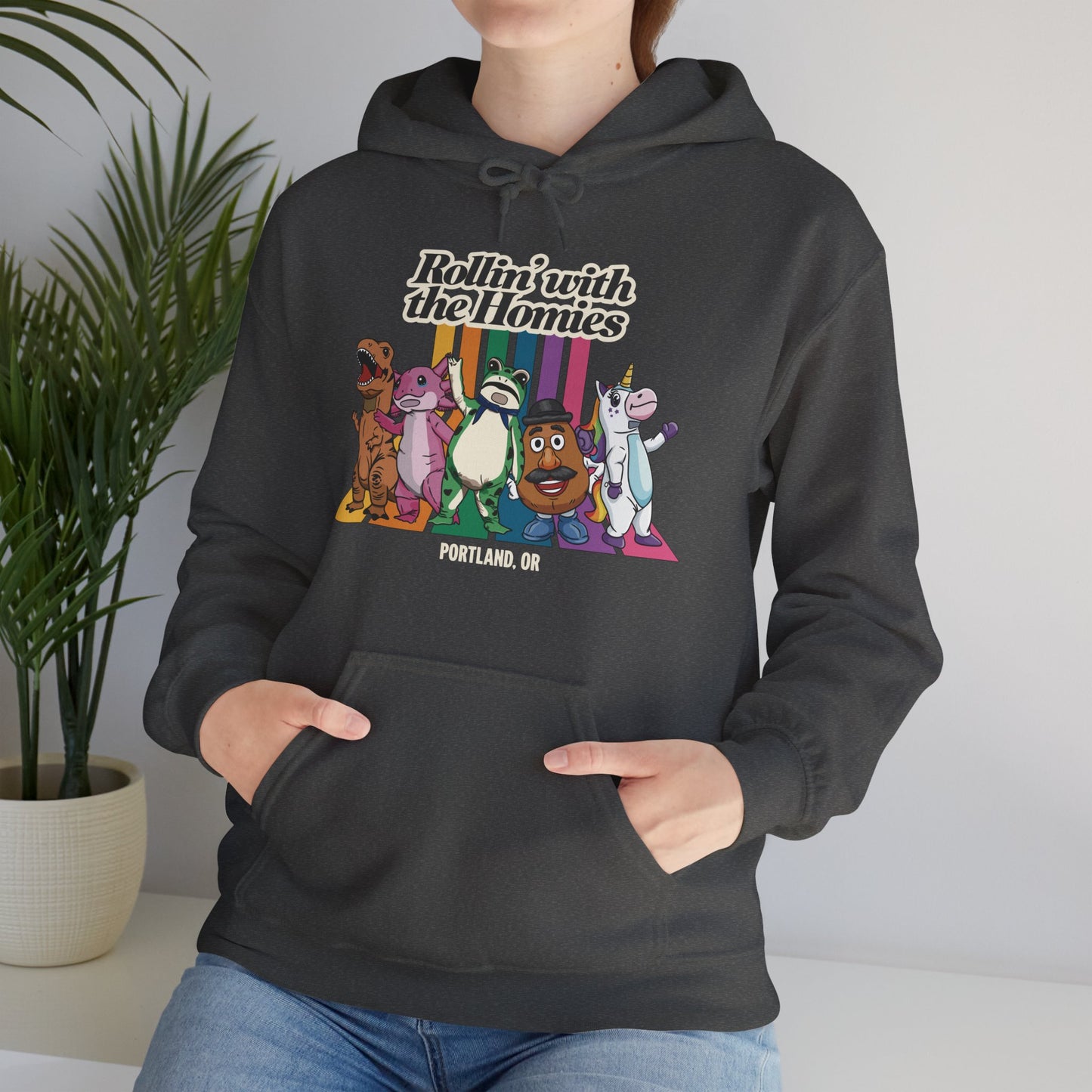 Rollin' with the Homies Unisex Hoodie | Portland Anti-ICE Inflatable Resistance Hooded Sweatshirt | Firestarter Fund Collection