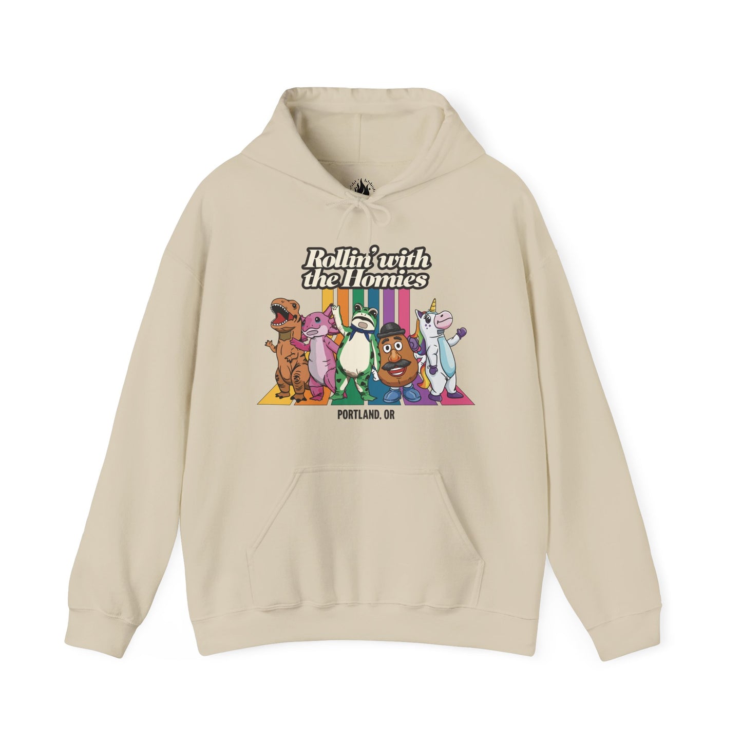 Rollin' with the Homies Unisex Hoodie | Portland Anti-ICE Inflatable Resistance Hooded Sweatshirt | Firestarter Fund Collection