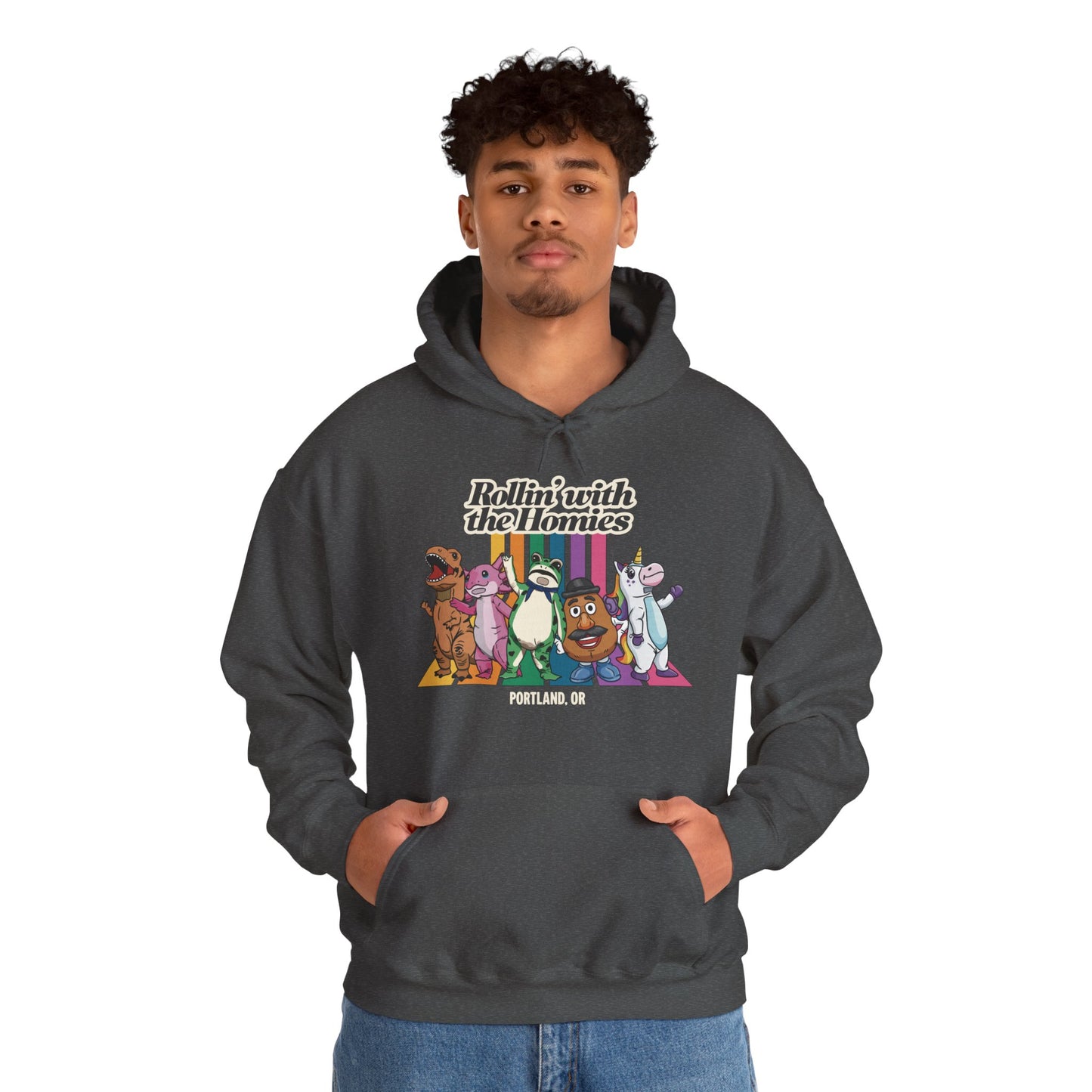 Rollin' with the Homies Unisex Hoodie | Portland Anti-ICE Inflatable Resistance Hooded Sweatshirt | Firestarter Fund Collection