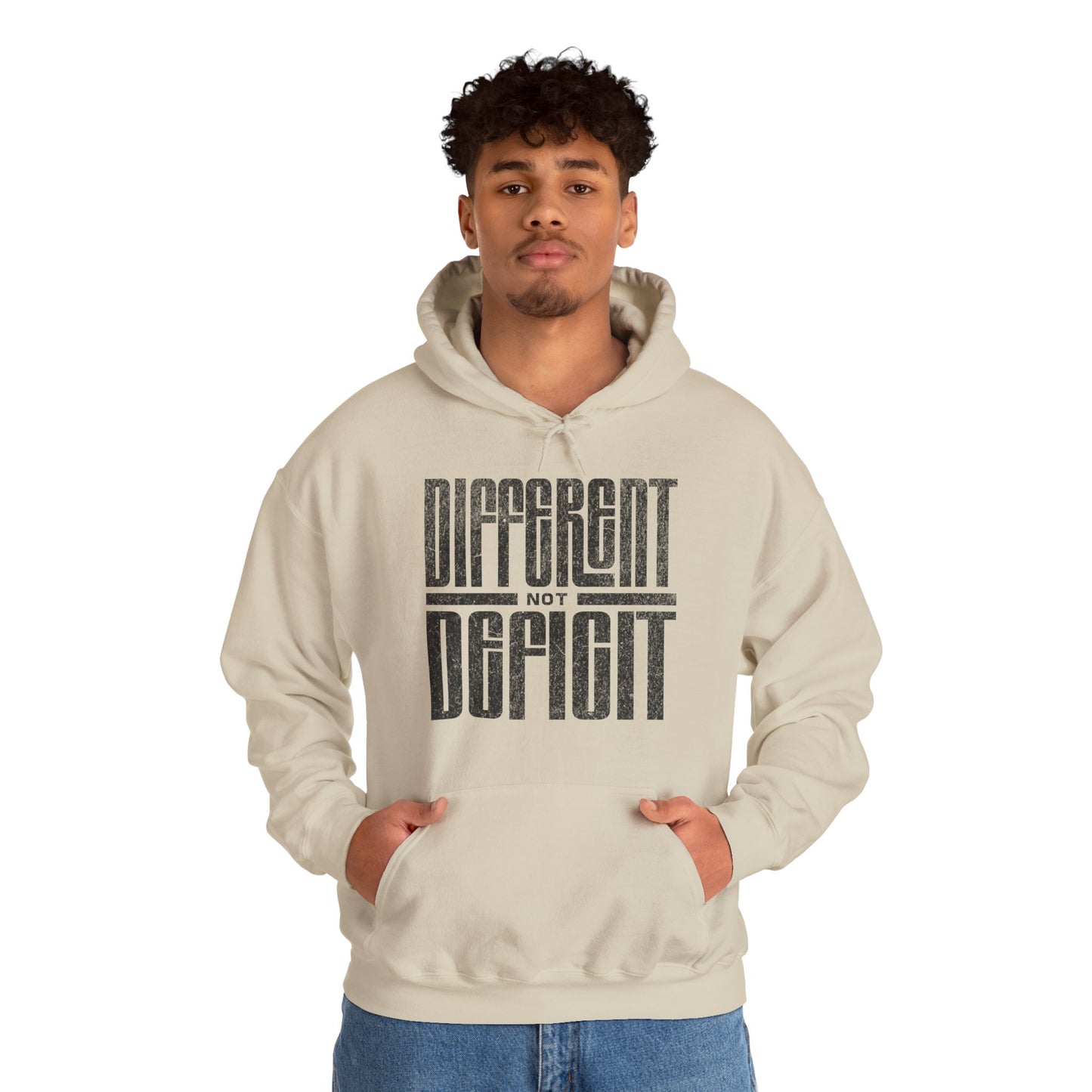 "Different Not Deficit" Unisex Hoodie | Autism & Neurodiversity Advocacy Hooded Sweatshirt