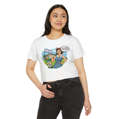No TERFs On My Turf Crop Top | Trans Pride & Solidarity Collection
