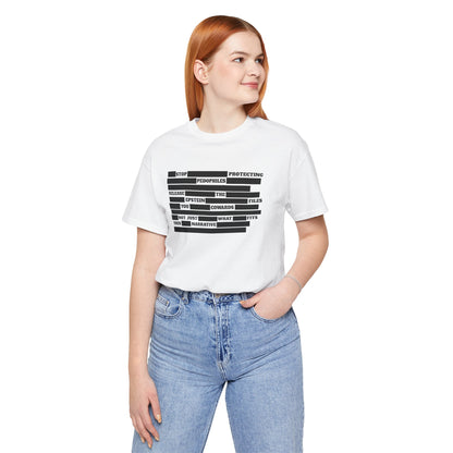 Redacted Truth Unisex Tee | Epstein Files T-Shirt | The Collective Flame Fund Collection