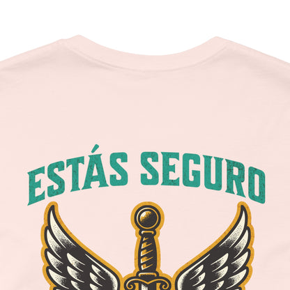 You Are Safe With Me Sword Unisex Tee | Estás Seguro Conmigo Shirt | Immigrant Rights & Solidarity Collection
