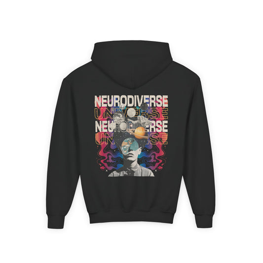 Youth Neurodiverse Universe Hoodie | Autism & Neurodiversity Advocacy Hooded Sweatshirt