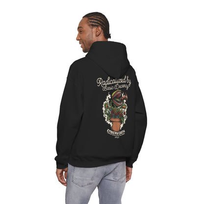 "Radicalized by Basic Decency" Unisex Hoodie | American Traditional Venus Flytrap Hooded Sweatshirt | Firestarter Fund Collection