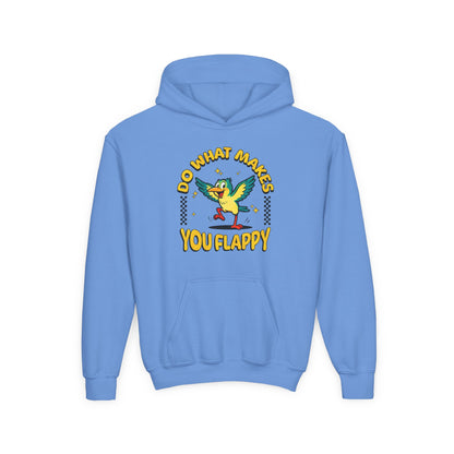 Youth "Do What Makes You Flappy" Unisex Hoodie | Autism & Neurodiversity Advocacy hooded sweatshirt