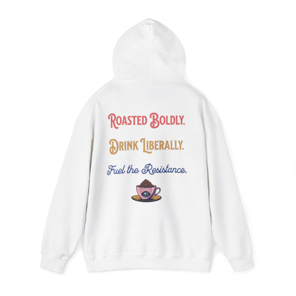 Stay Woke Coffee Roasters Unisex Hoodie | Fuel the Resistance Hooded Sweatshirt | Firestarter Fund Collection