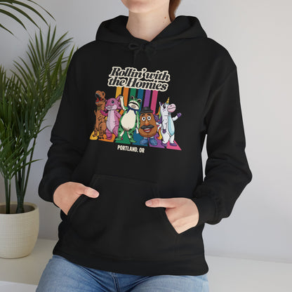 Rollin' with the Homies Unisex Hoodie | Portland Anti-ICE Inflatable Resistance Hooded Sweatshirt | Firestarter Fund Collection