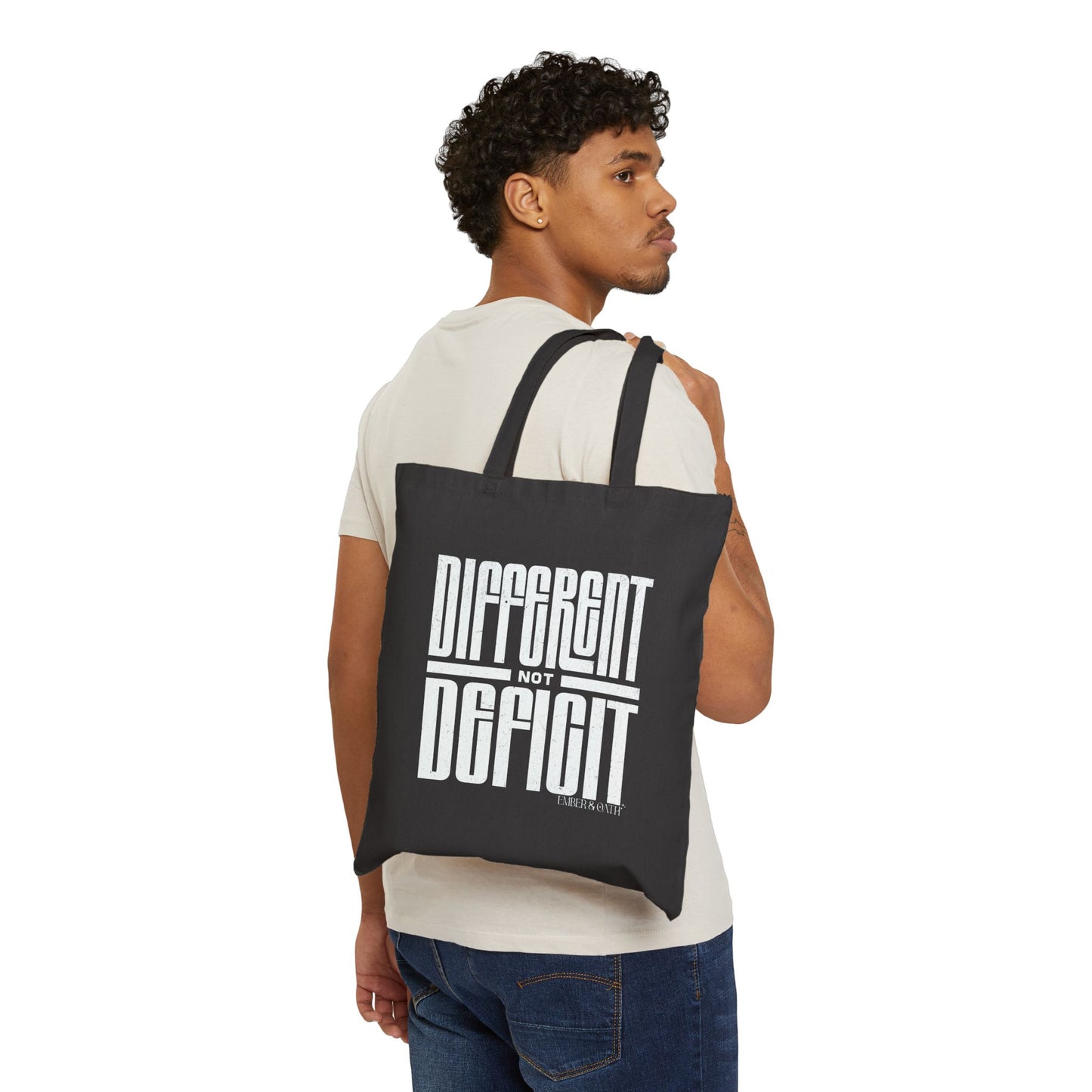 "Different Not Deficit" Tote Bag | Autism & Neurodiversity Advocacy Bag