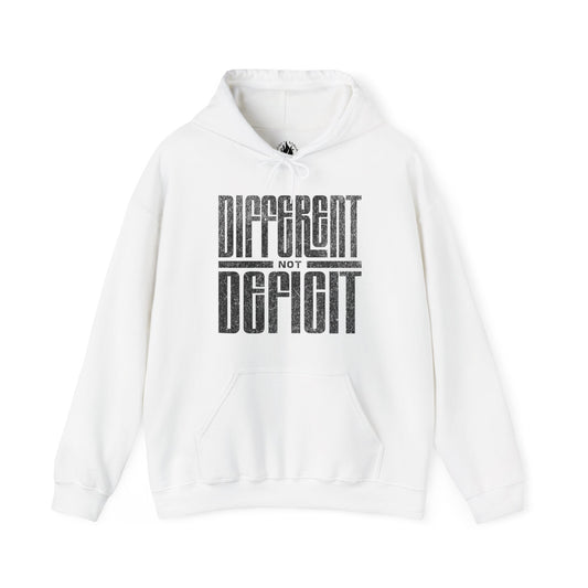 "Different Not Deficit" Unisex Hoodie | Autism & Neurodiversity Advocacy Hooded Sweatshirt
