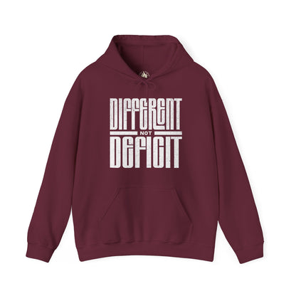 "Different Not Deficit" Unisex Hoodie | Autism & Neurodiversity Advocacy Hooded Sweatshirt