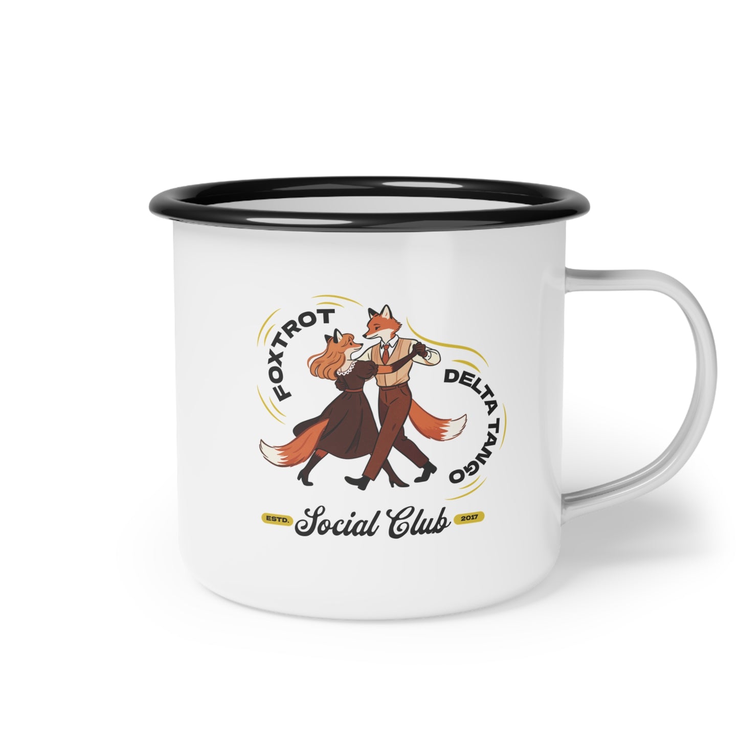 foxtrot delta tango enamel coffee mug | Social Club For Dissent | Firestarter Fund Collection