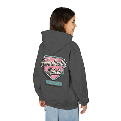 Youth "Authentically Autistic" Unisex Hoodie | Autism & Neurodiversity Advocacy Hooded Sweatshirt