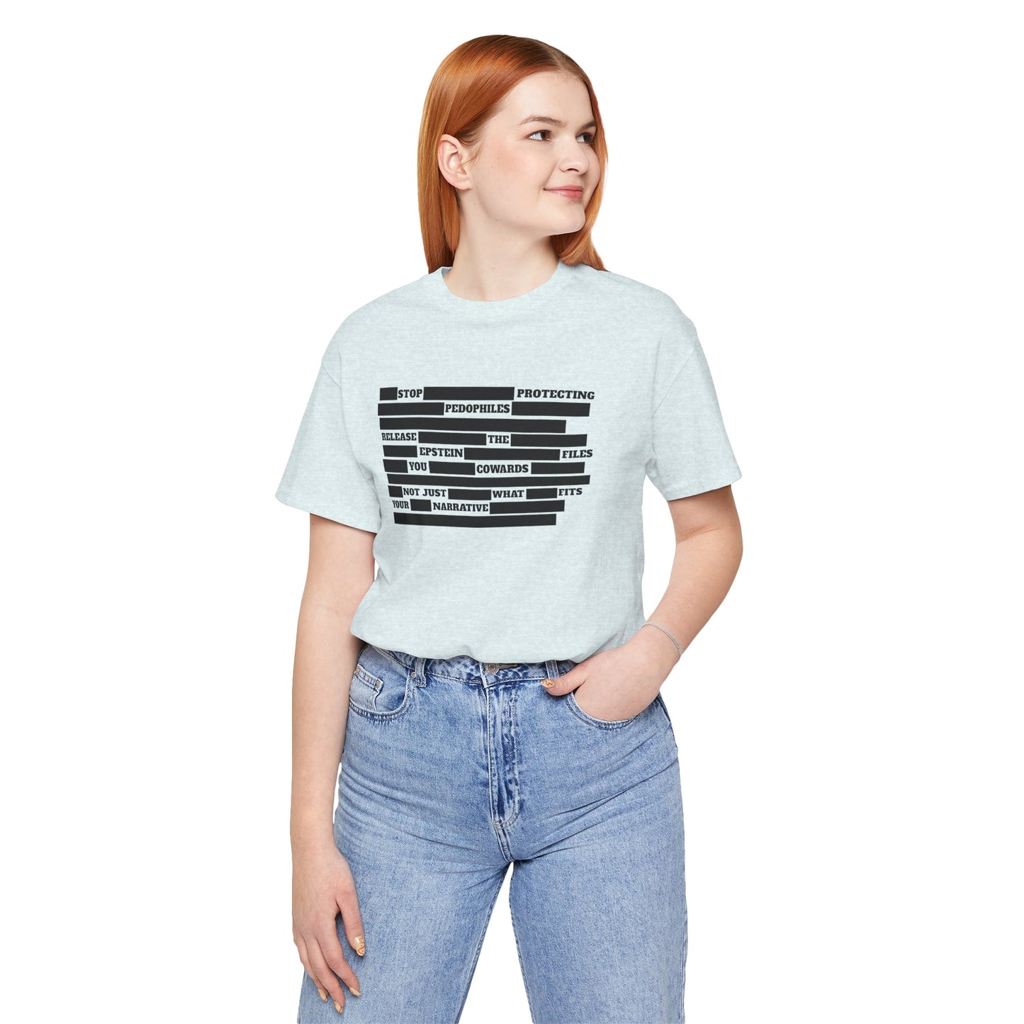 Redacted Truth Unisex Tee | Epstein Files T-Shirt | The Collective Flame Fund Collection
