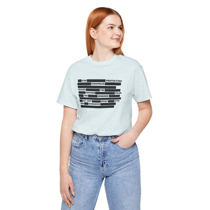 Redacted Truth Unisex Tee | Epstein Files T-Shirt | The Collective Flame Fund Collection