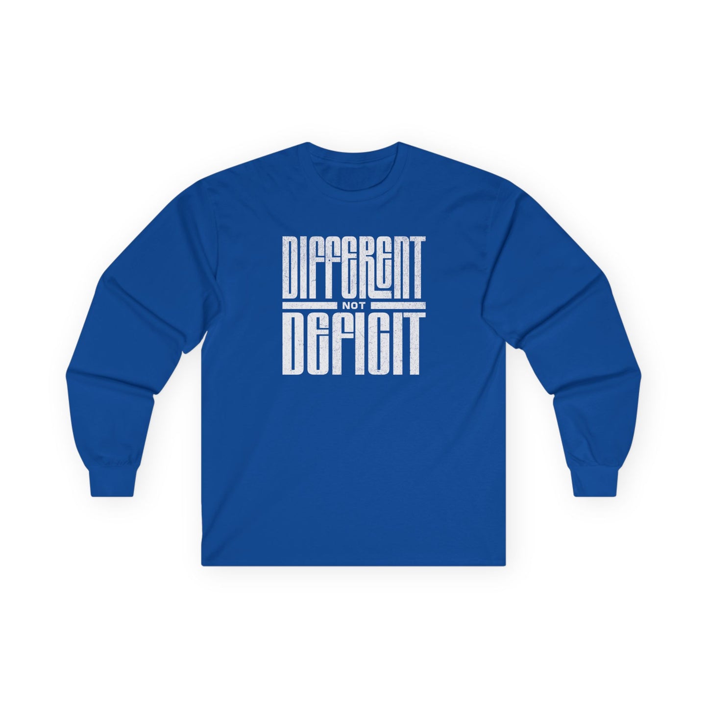 "Different Not Deficit" Unisex Long Sleeve Tee | Autism & Neurodiversity Advocacy Shirt